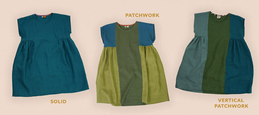Collage Gather Dress 3 Ways