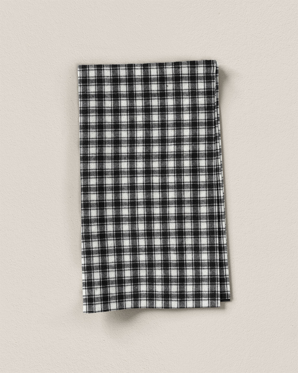 Black Cafe Check Cotton - 2.5 Yard Remnant