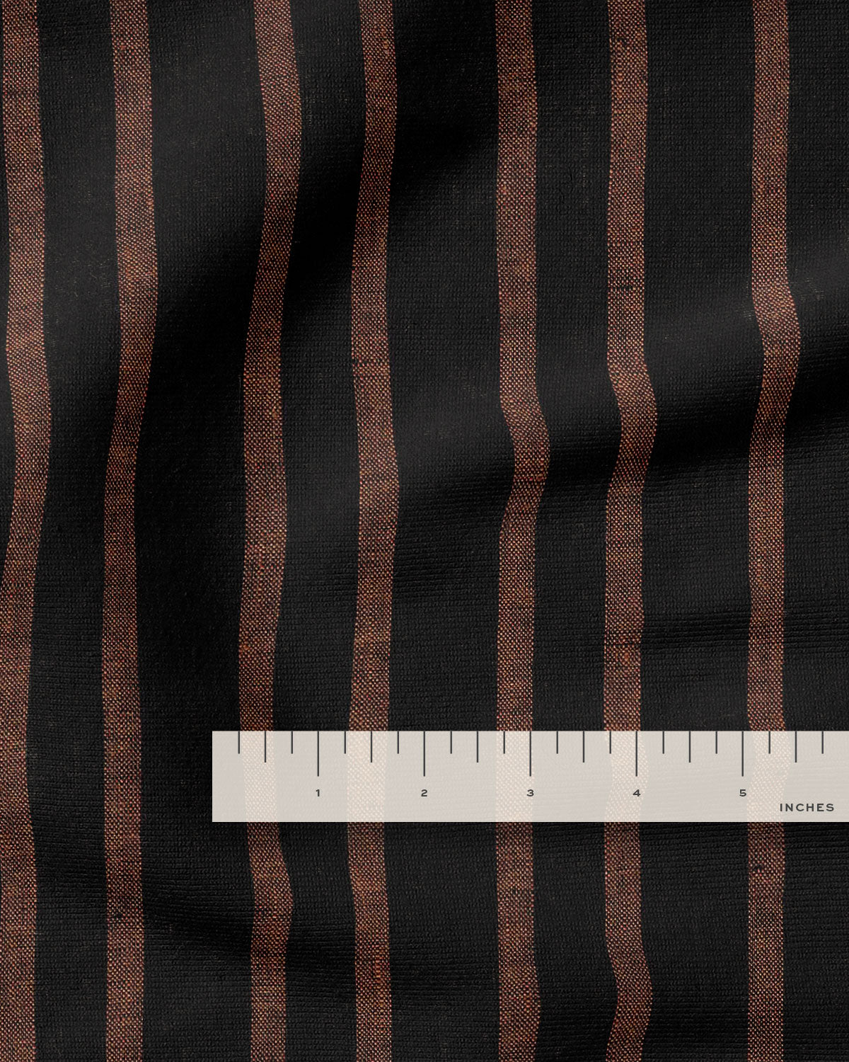 Black Home Stripe Washed Linen