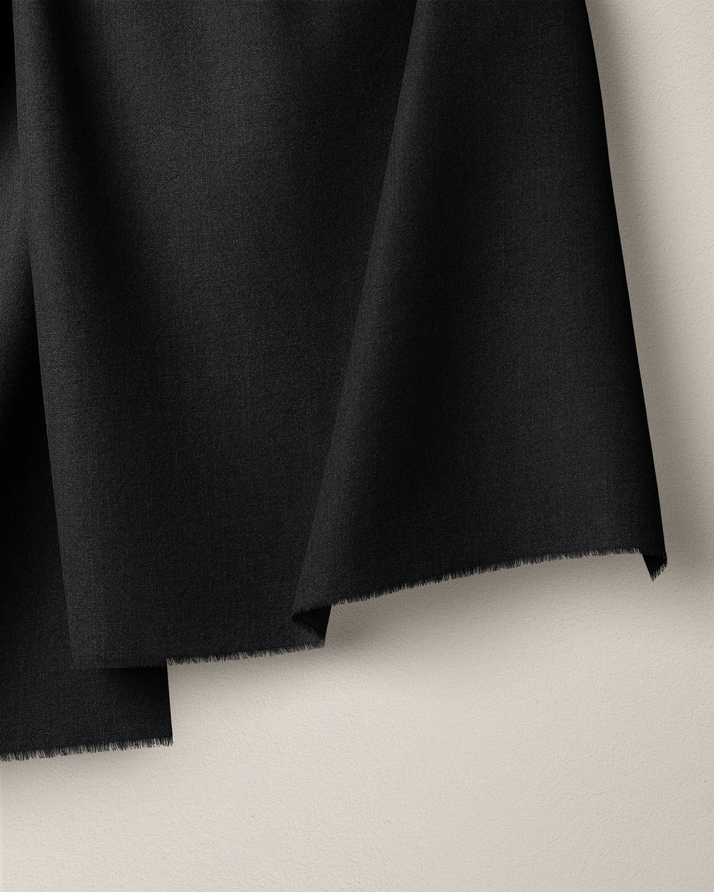 Black Viscose Linen - 1.5 Remnants - 30% off