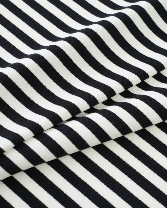 Black and White Mid Weight Jersey Knit