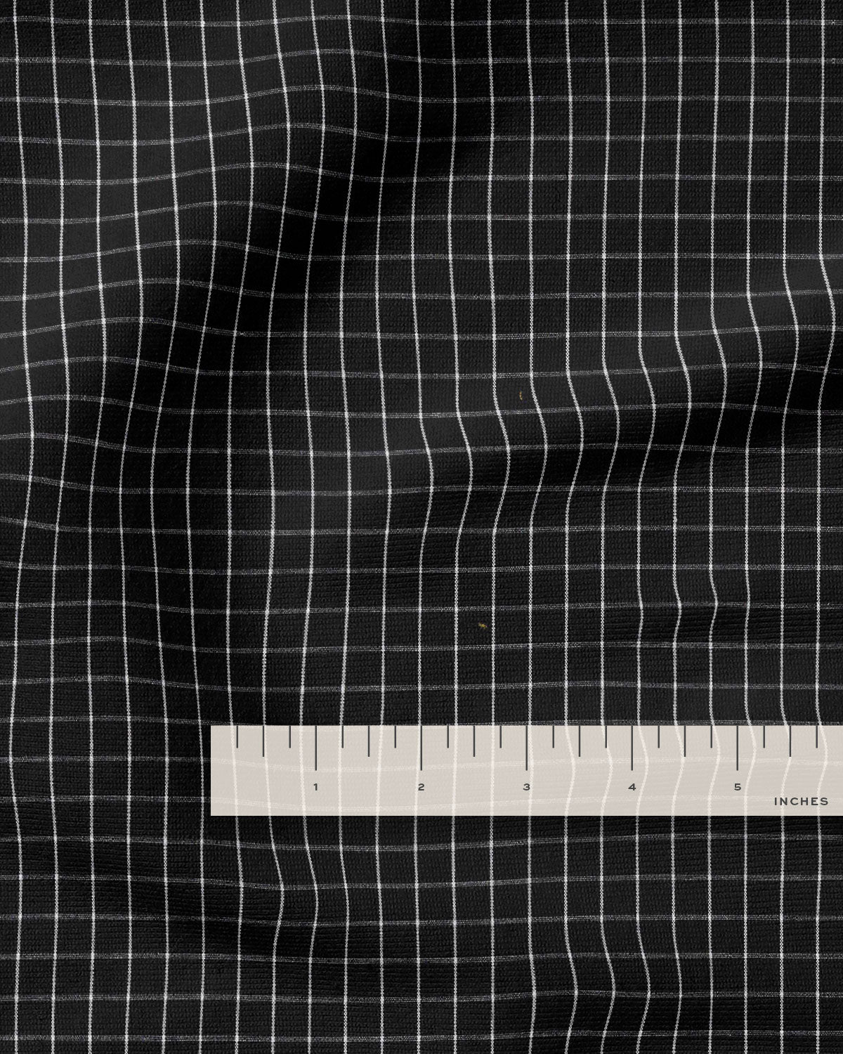 Black Small Grid Cotton Shirting