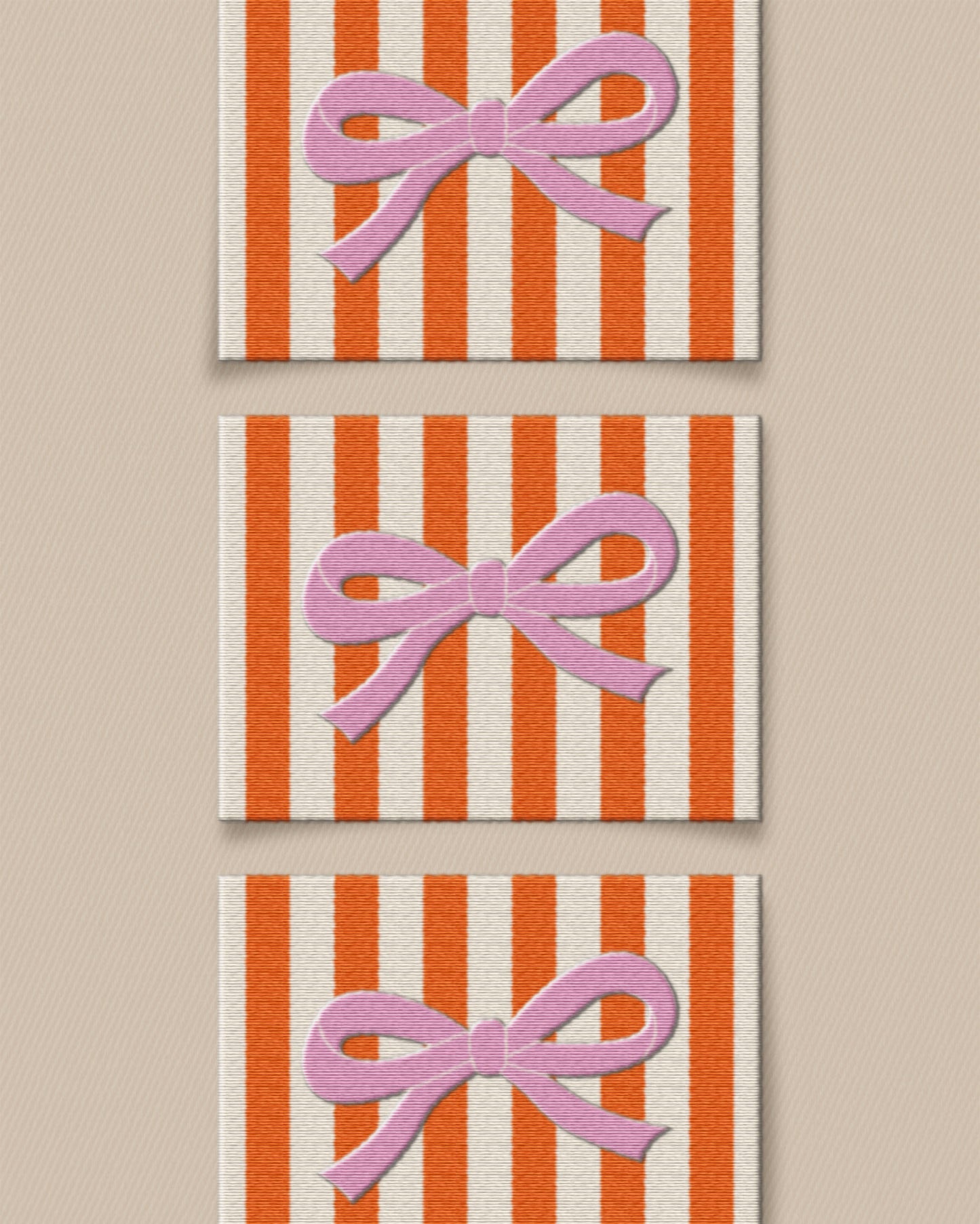 Pink Bow Large Garment Labels