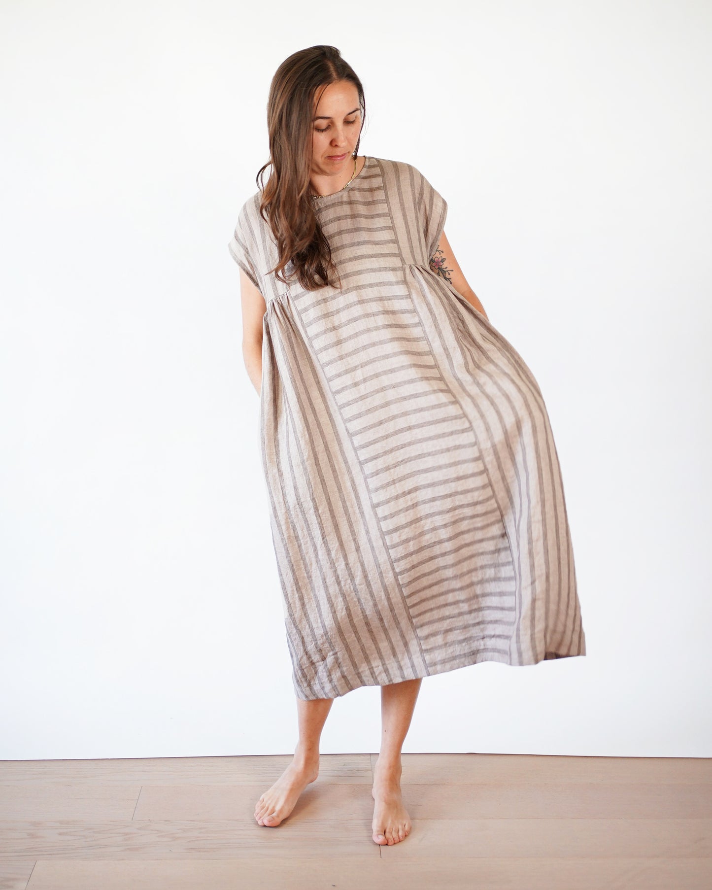 Sand Stripe Linen - 1.75 Yard Seconds