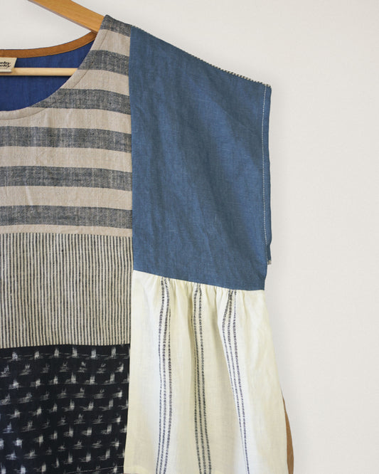 One of a Kind Collage Gather Top • Large