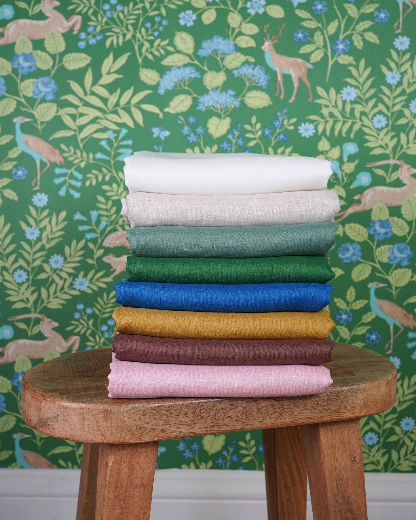 Cobalt Summer Cloud Linen - 3 Yard Remnant