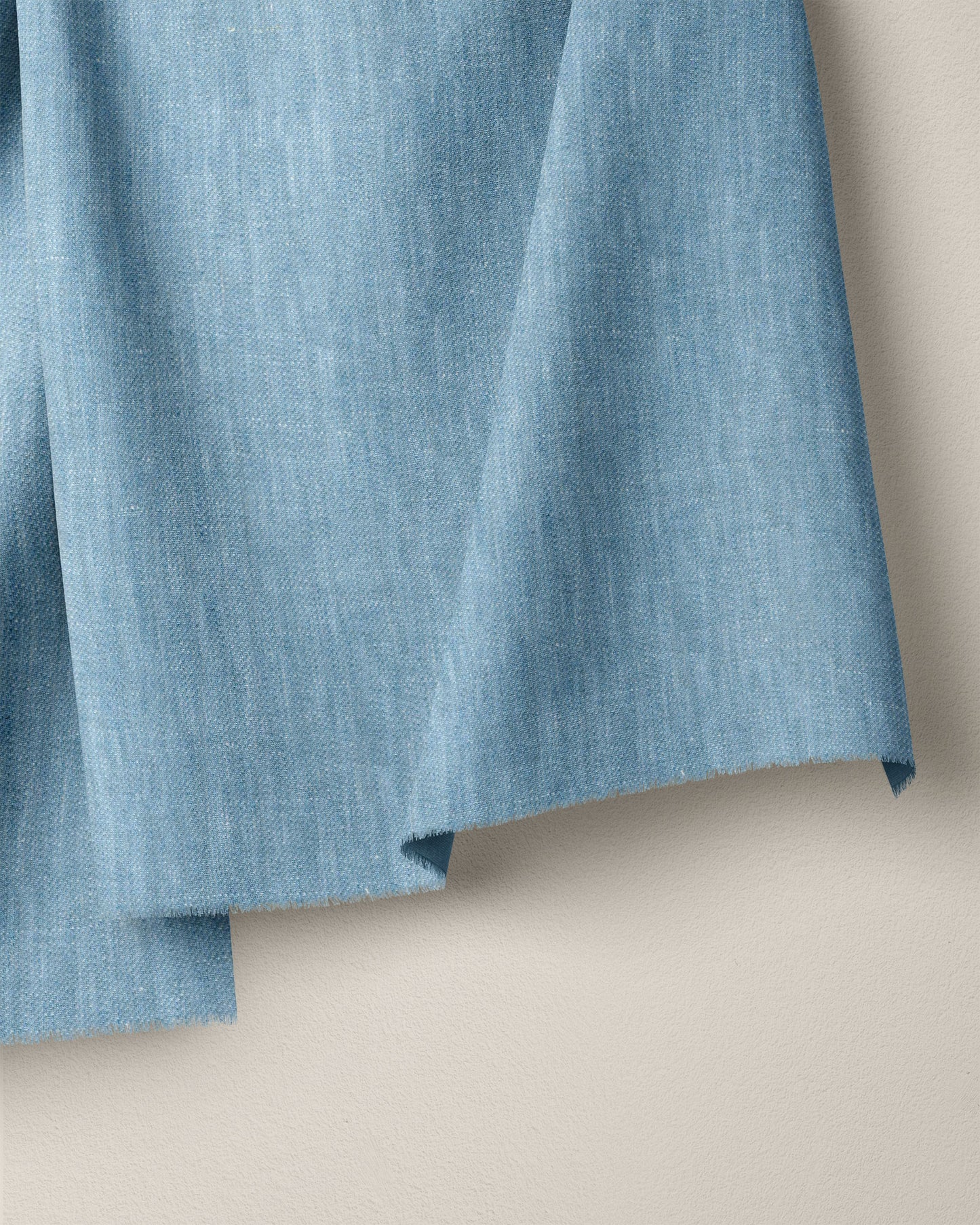 Chambray Sky Linen Denim Twill