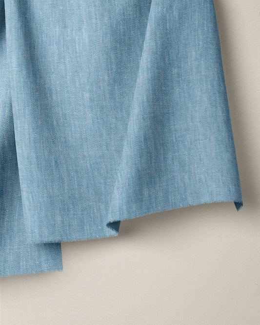 Chambray Sky Linen Denim Twill