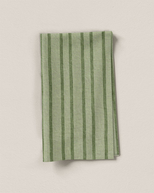Chive Home Stripe Washed Linen