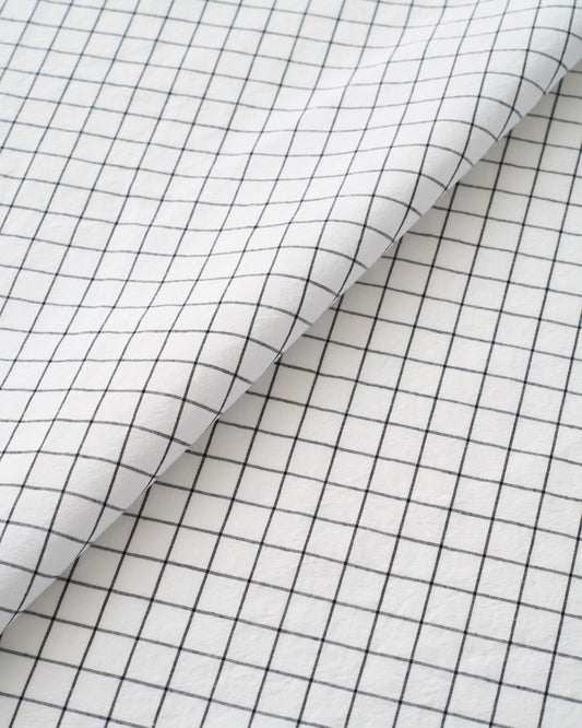 Classic Black and White Check Luxury Cotton Linen
