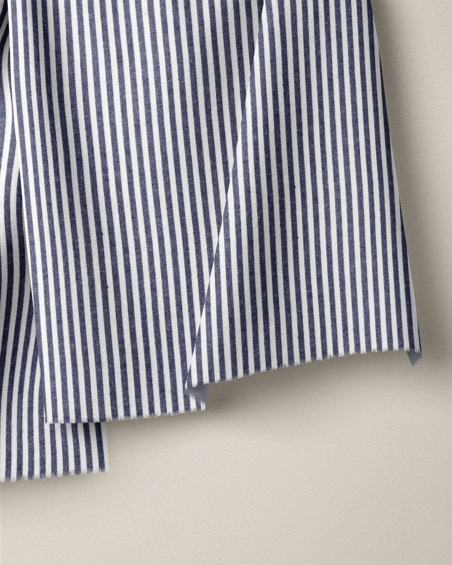 Dark Navy Small Market Stripe Cotton