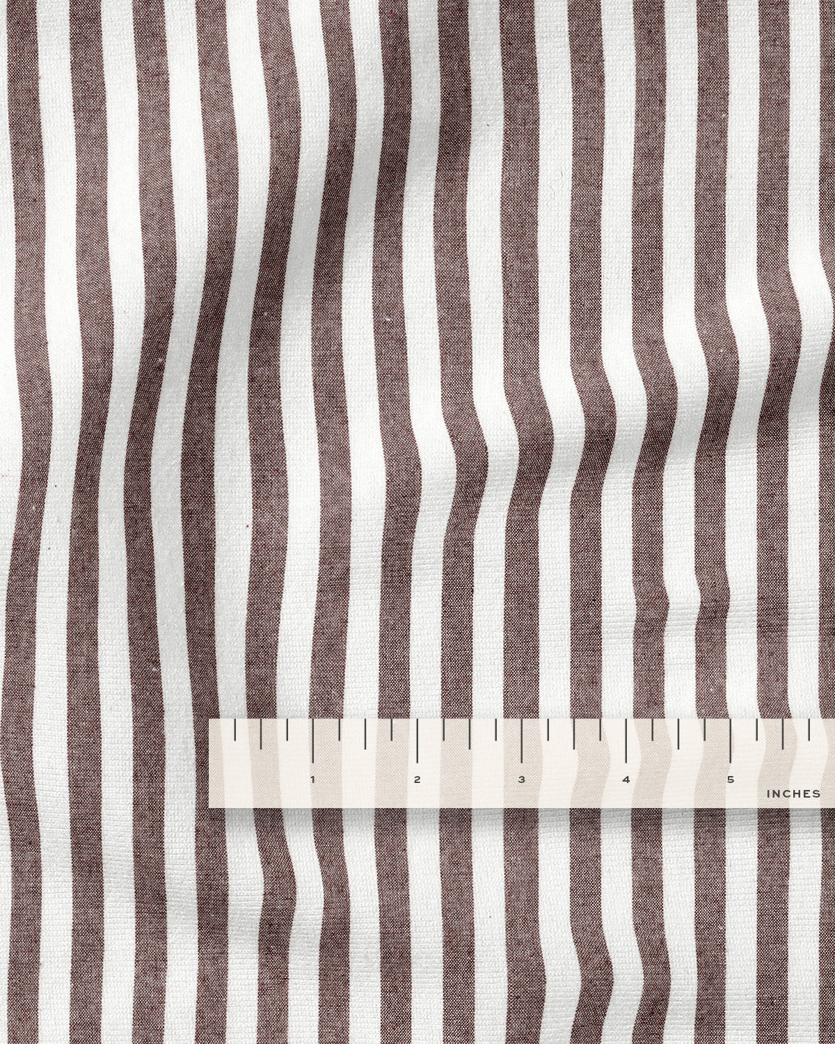 Dark Roast Big Market Stripe Cotton - 1 Yard Remnant