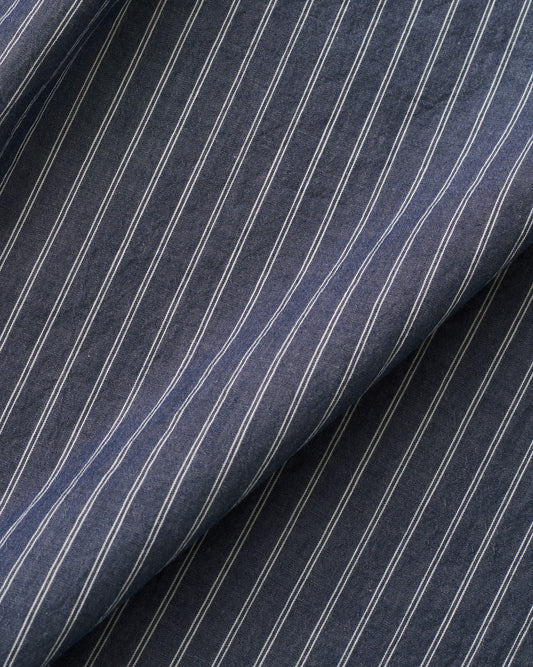 Denim Blue Premium Striped Cotton