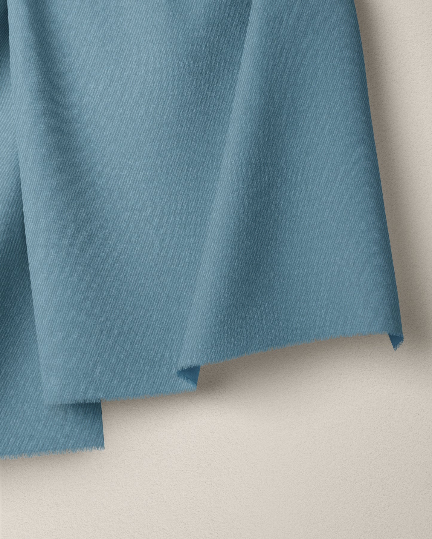 French Blue Washed Cotton Twill