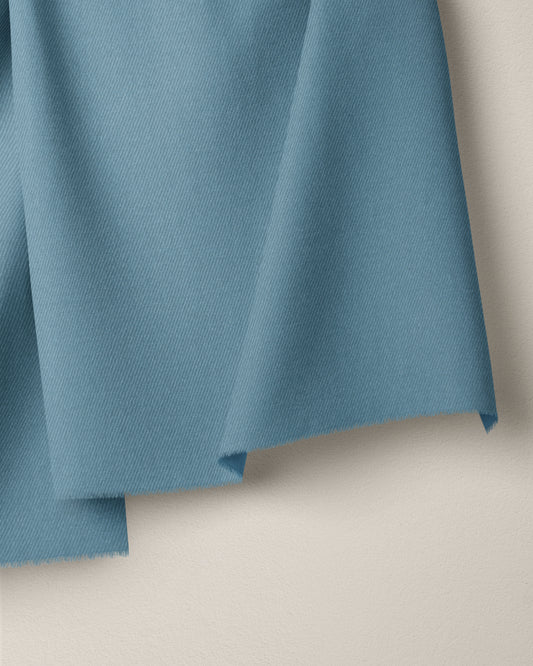 French Blue Washed Cotton Twill