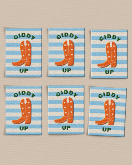 Cowboy Boot Large Garment Labels