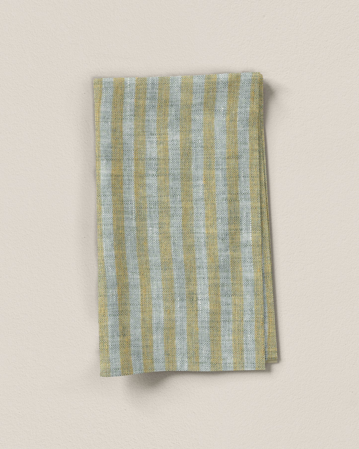 Golden Sky Candy Stripe Washed Linen - 1 Yard Remnant