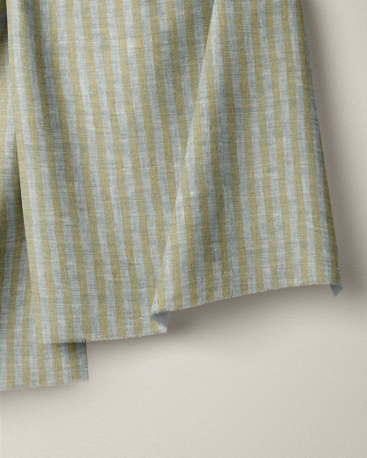 Golden Sky Candy Stripe Washed Linen - 1 Yard Remnant