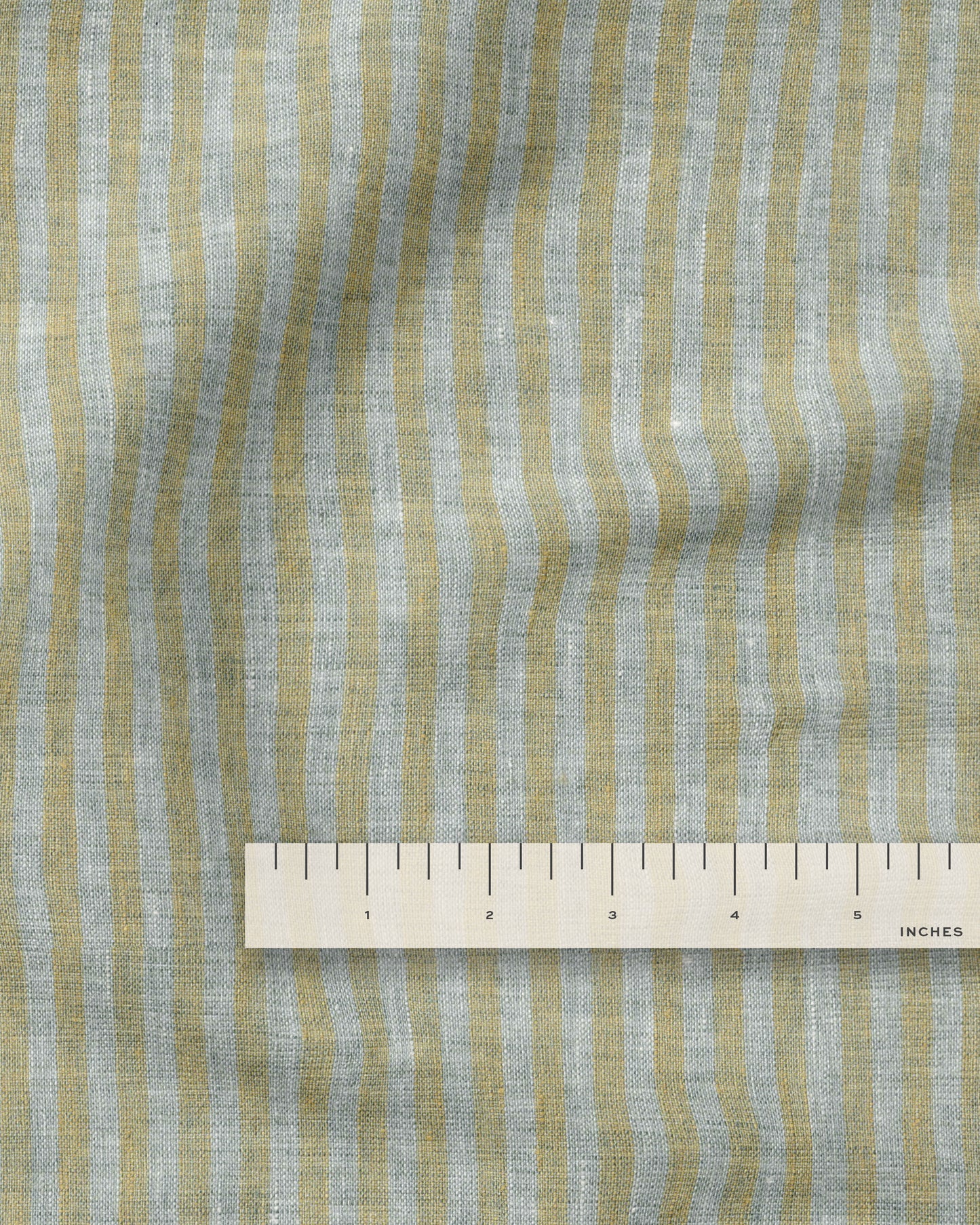Golden Sky Candy Stripe Washed Linen - 1 Yard Remnant