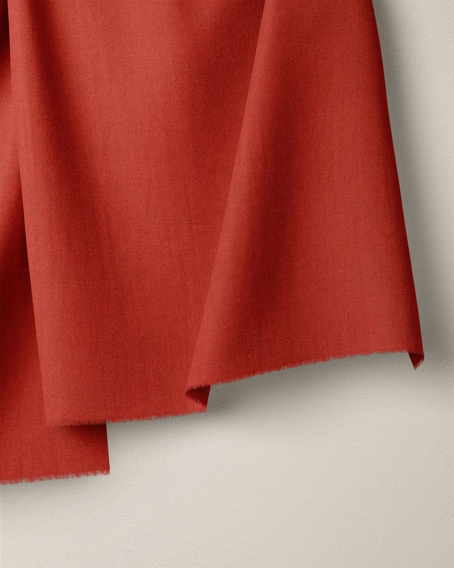Kiss Red Cotton Linen Twill