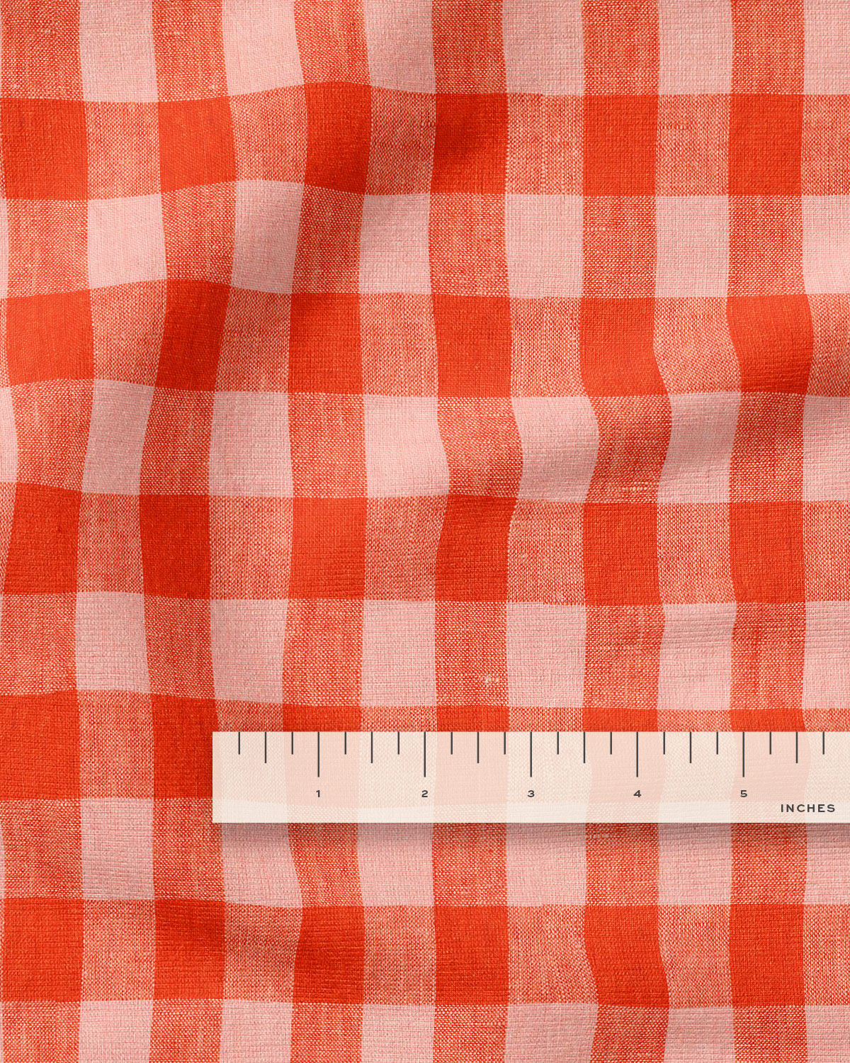 Large Cherry Pie Gingham Washed Linen
