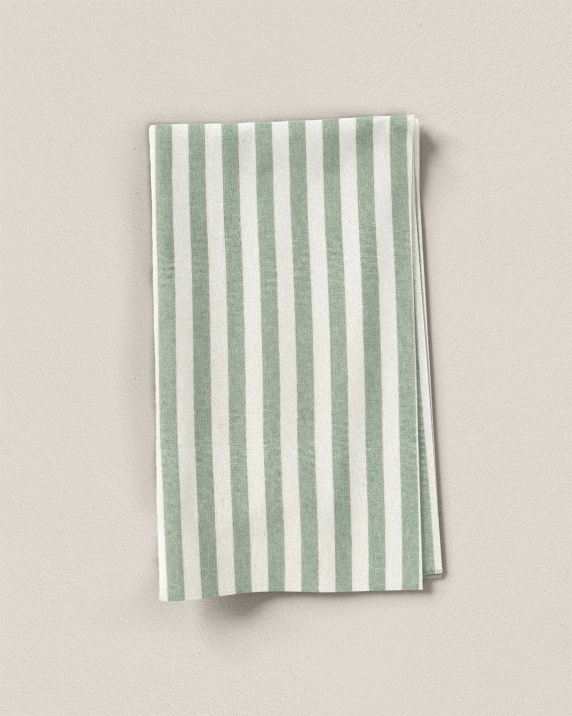 Mint Green Big Market Stripe Cotton - 2.5 Yard Remnant