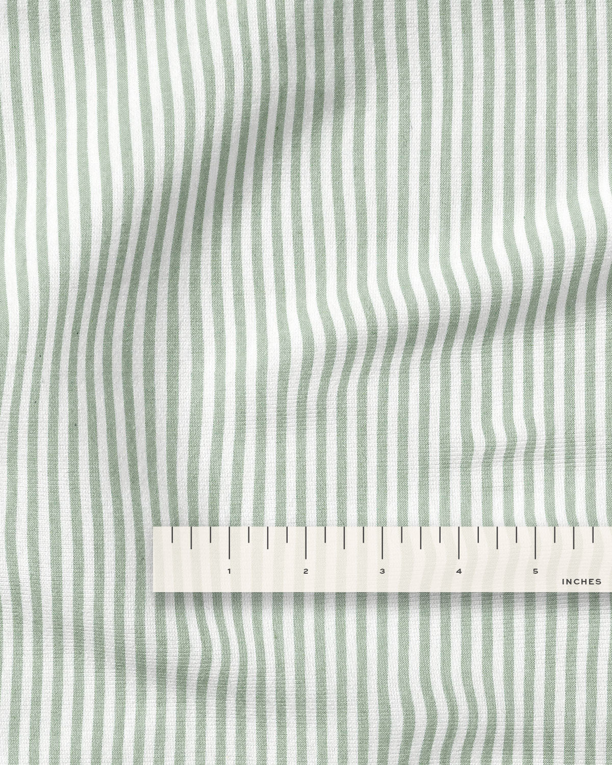 Mint Green Small Market Stripe Cotton - 2.5 Yard Remnant