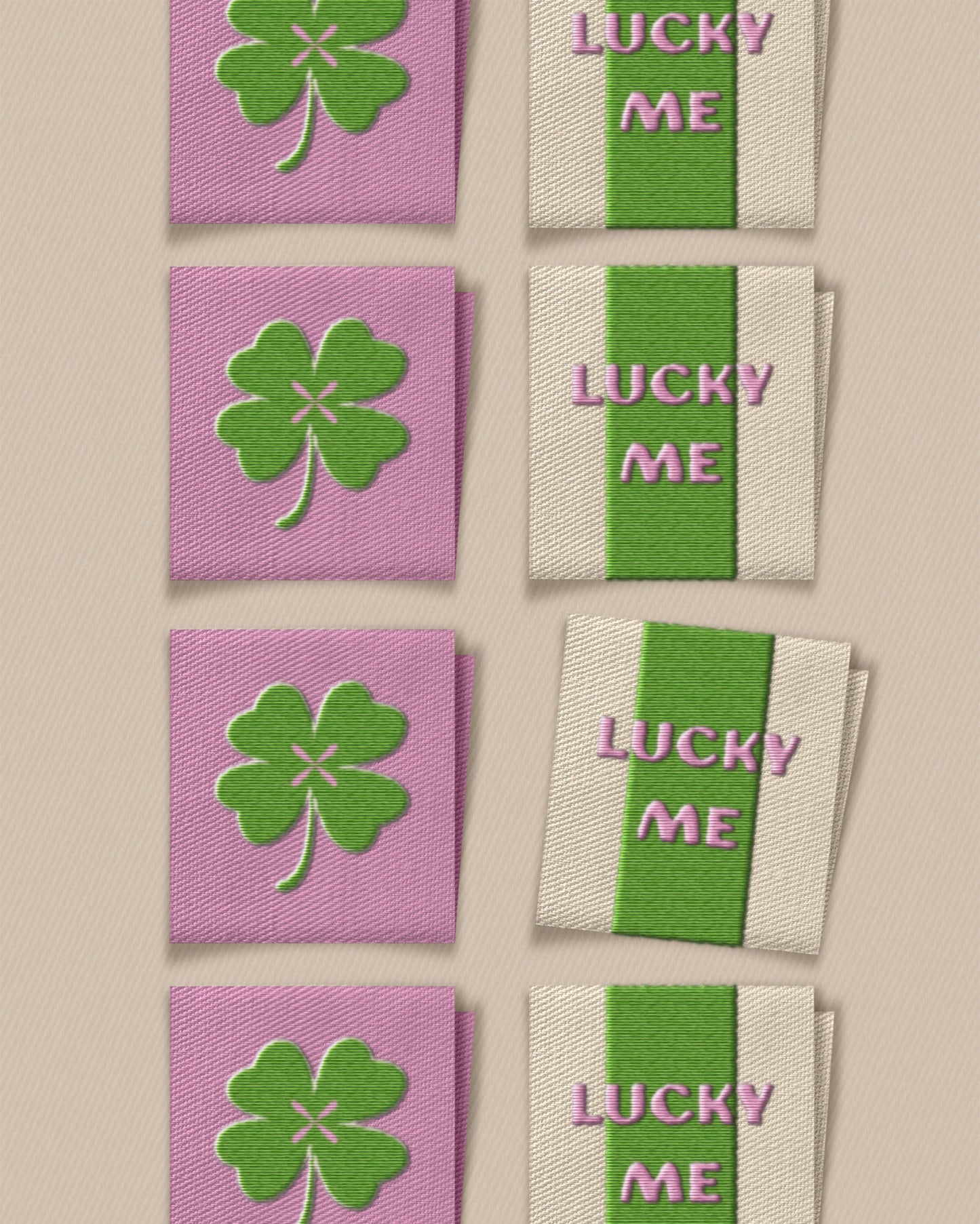 Lucky Clover Square Garment Labels