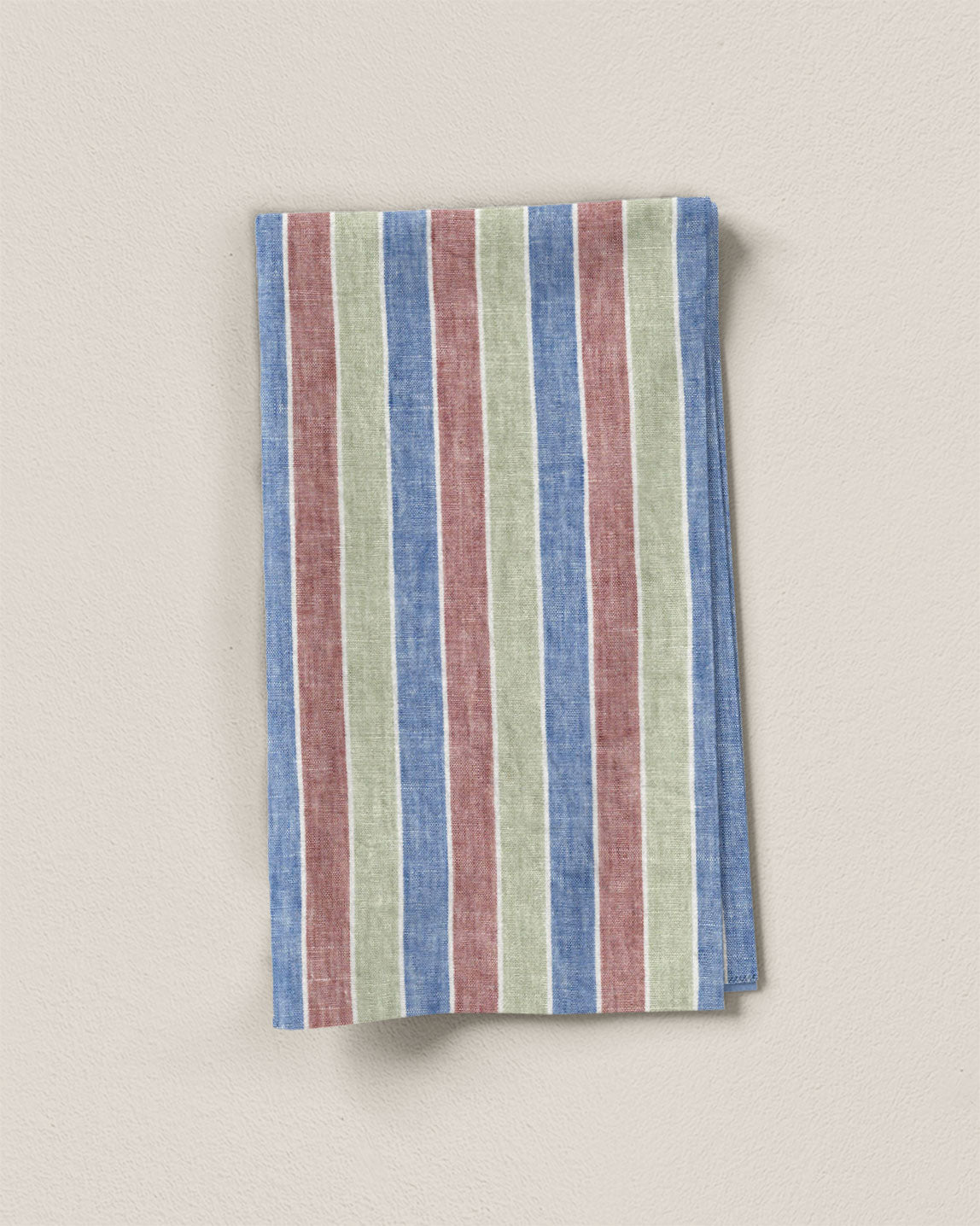 Marbled Nougat Stripe Washed Linen
