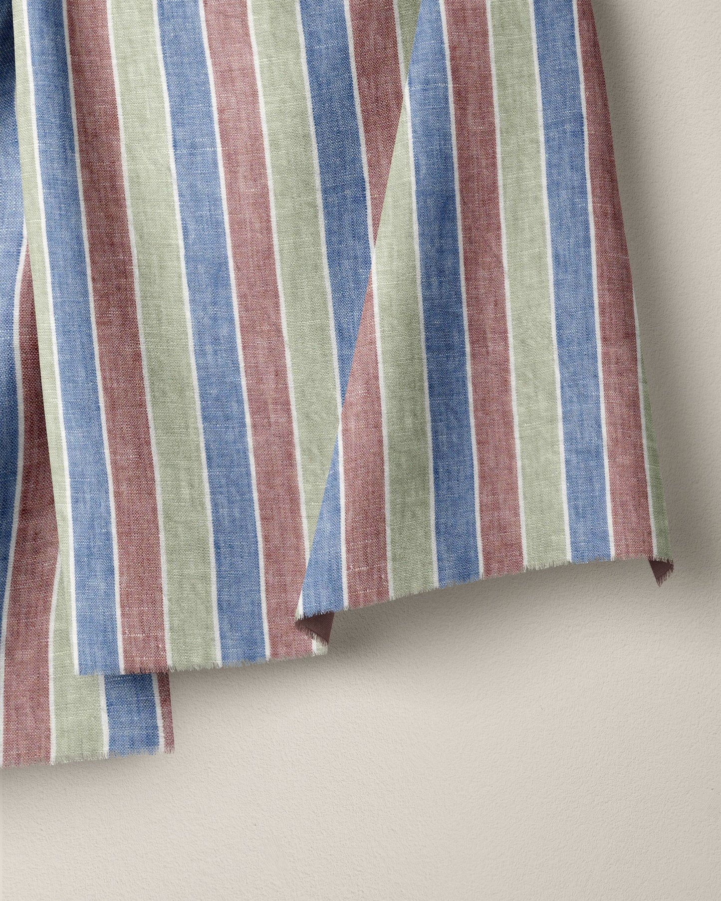 Marbled Nougat Stripe Washed Linen