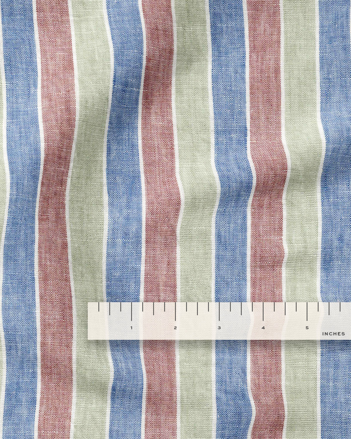 Marbled Nougat Stripe Washed Linen