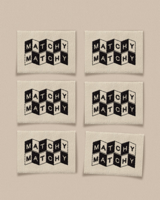 Matchy Accordion Ivory Large Garment Labels