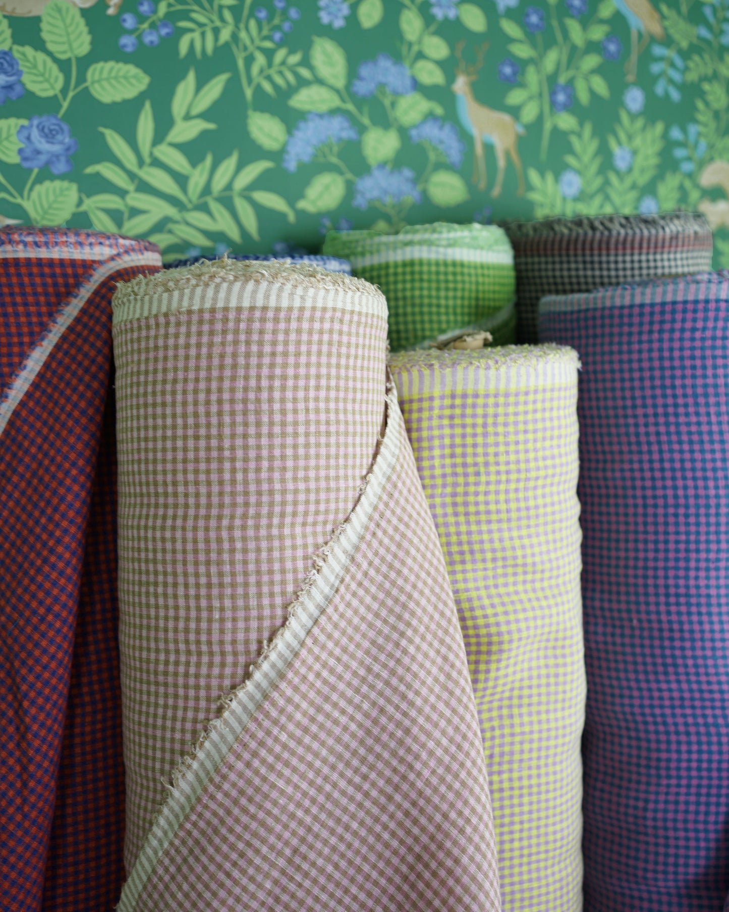 Micro Cupcake Gingham Linen - 3 Yard Remnant