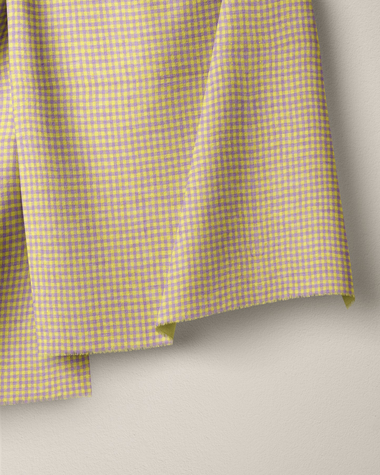 Micro Cupcake Gingham Linen - 3 Yard Remnant