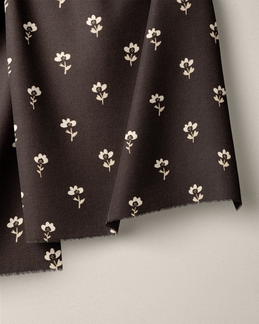 Midsummer Cocoa Organic Cotton Block Print