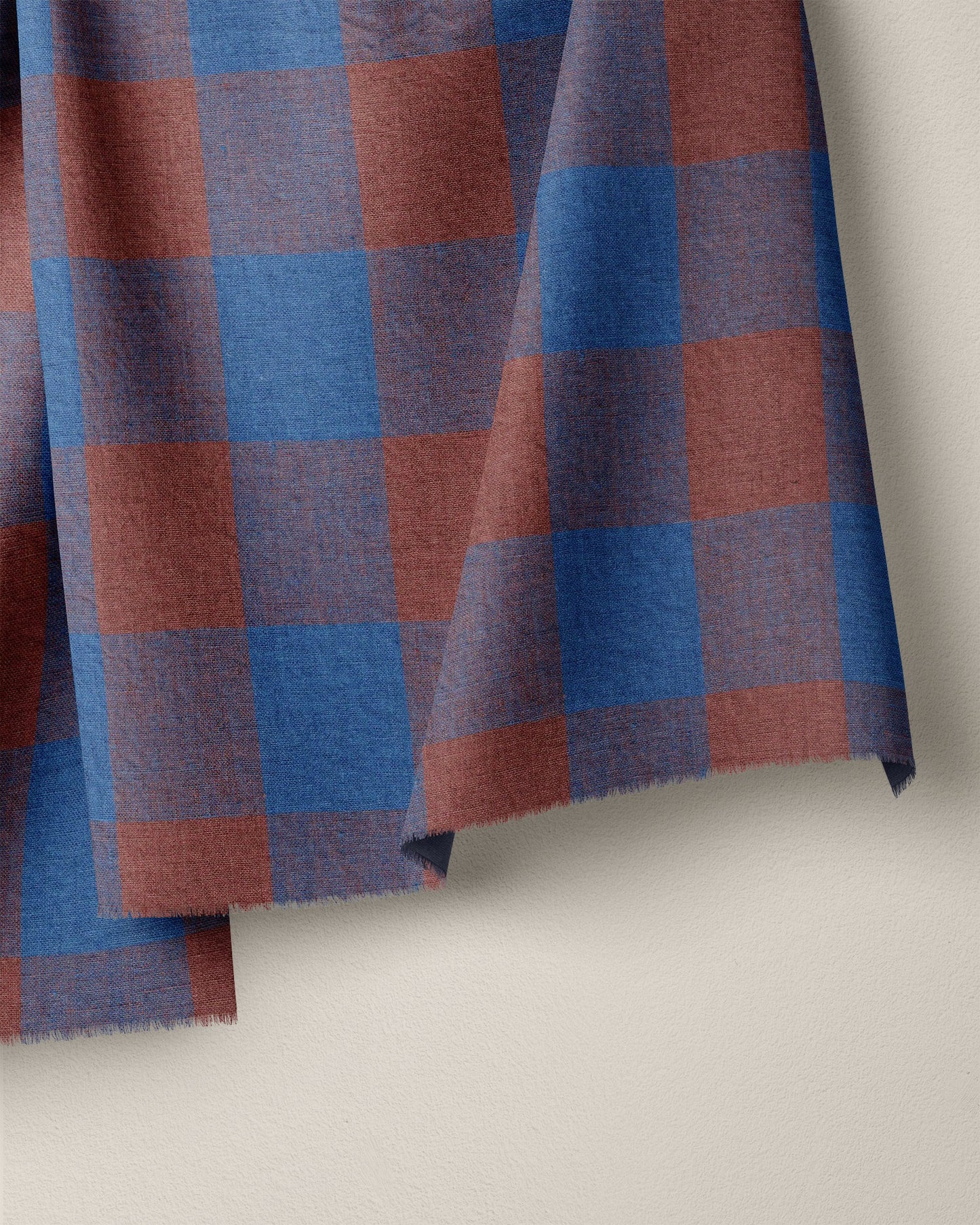 Mulberry Truffle Jumbo Gingham Washed Linen