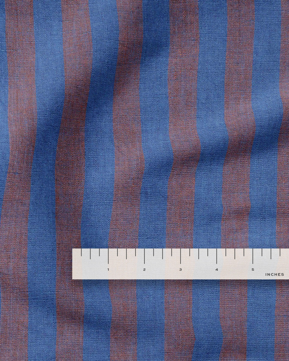 Mulberry Truffle Parlor Stripe Washed Linen