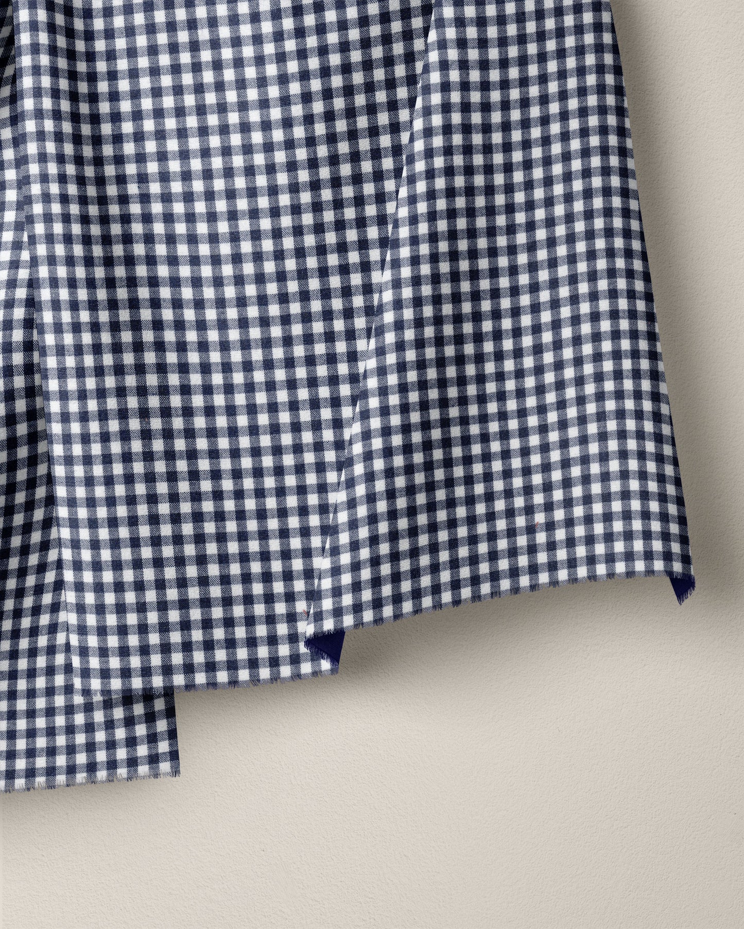 Mini Cotton Gingham Navy Black