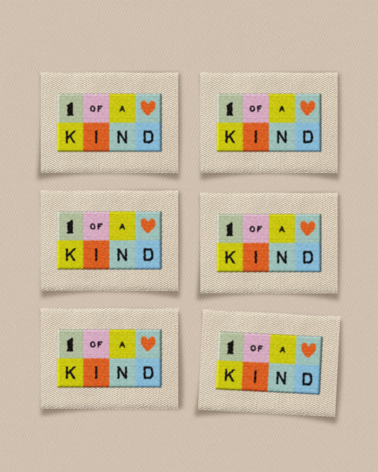 One of a Kind Rainbow Large Garment Labels