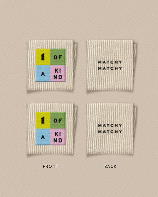 One of a Kind Rainbow Square Garment Labels