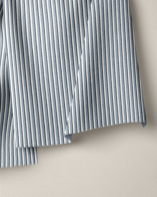Gray Pinstripe Screen Print Cotton