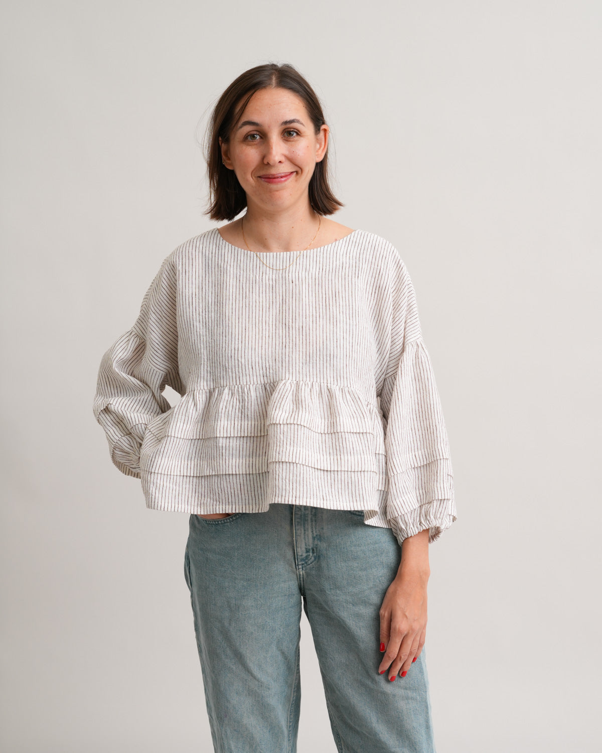Pintuck Poet Blouse PDF Sewing Pattern