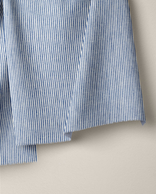 Blue Railroad Stripe Linen