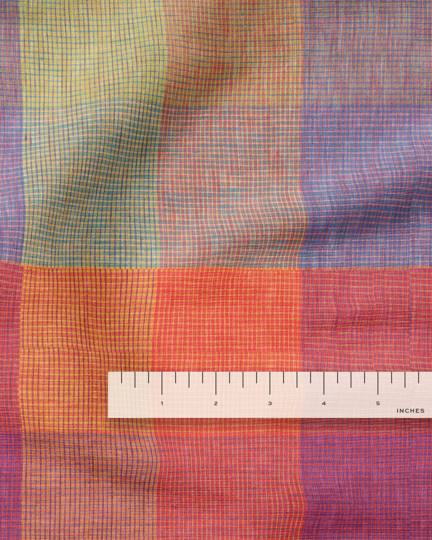 Rainbow Jumbo Plaid Linen