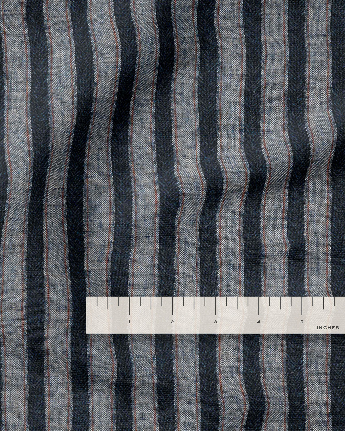 Regatta Blue Dutch Stripe Linen