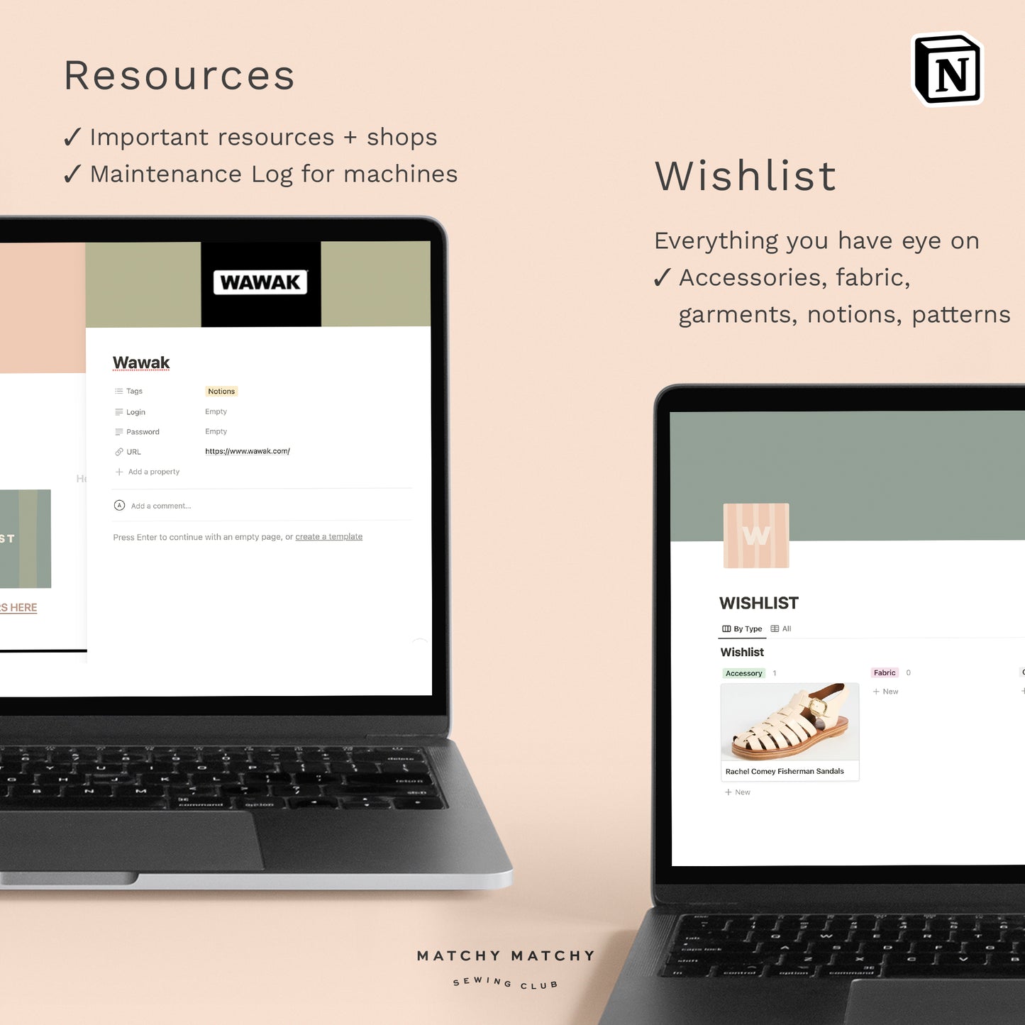 Sewing Clubhouse Notion Template