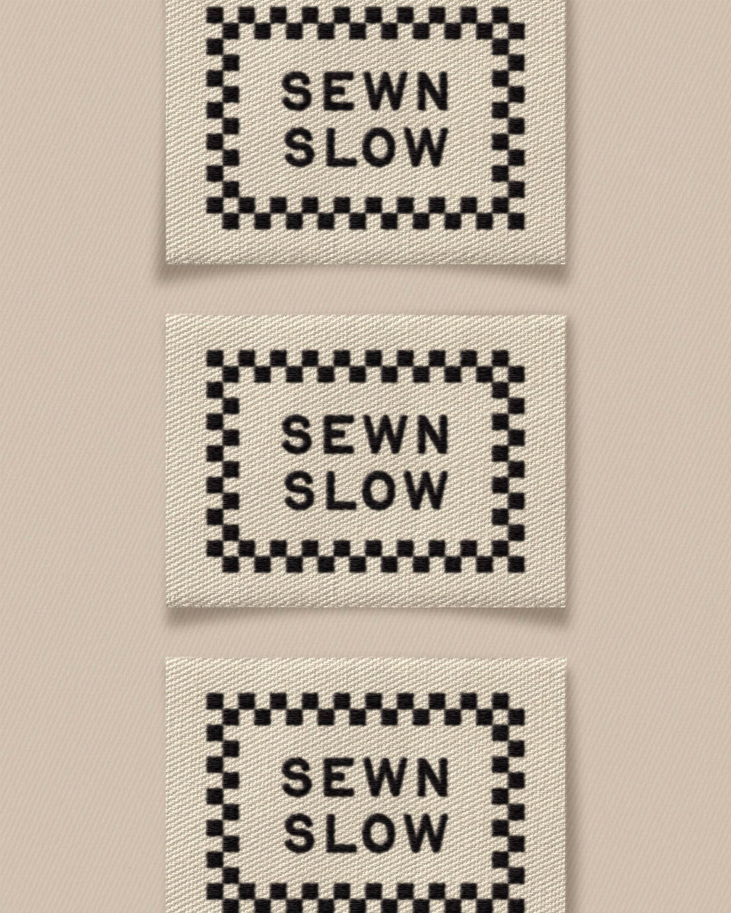 Sewn Slow Ivory Garment Labels
