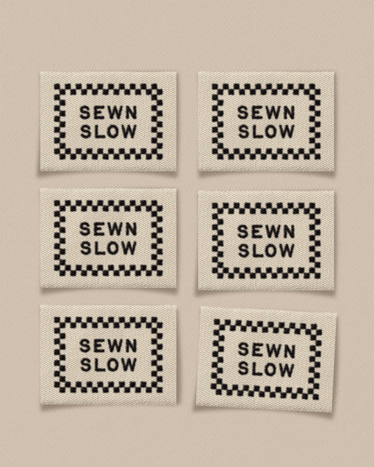 Sewn Slow Ivory Garment Labels