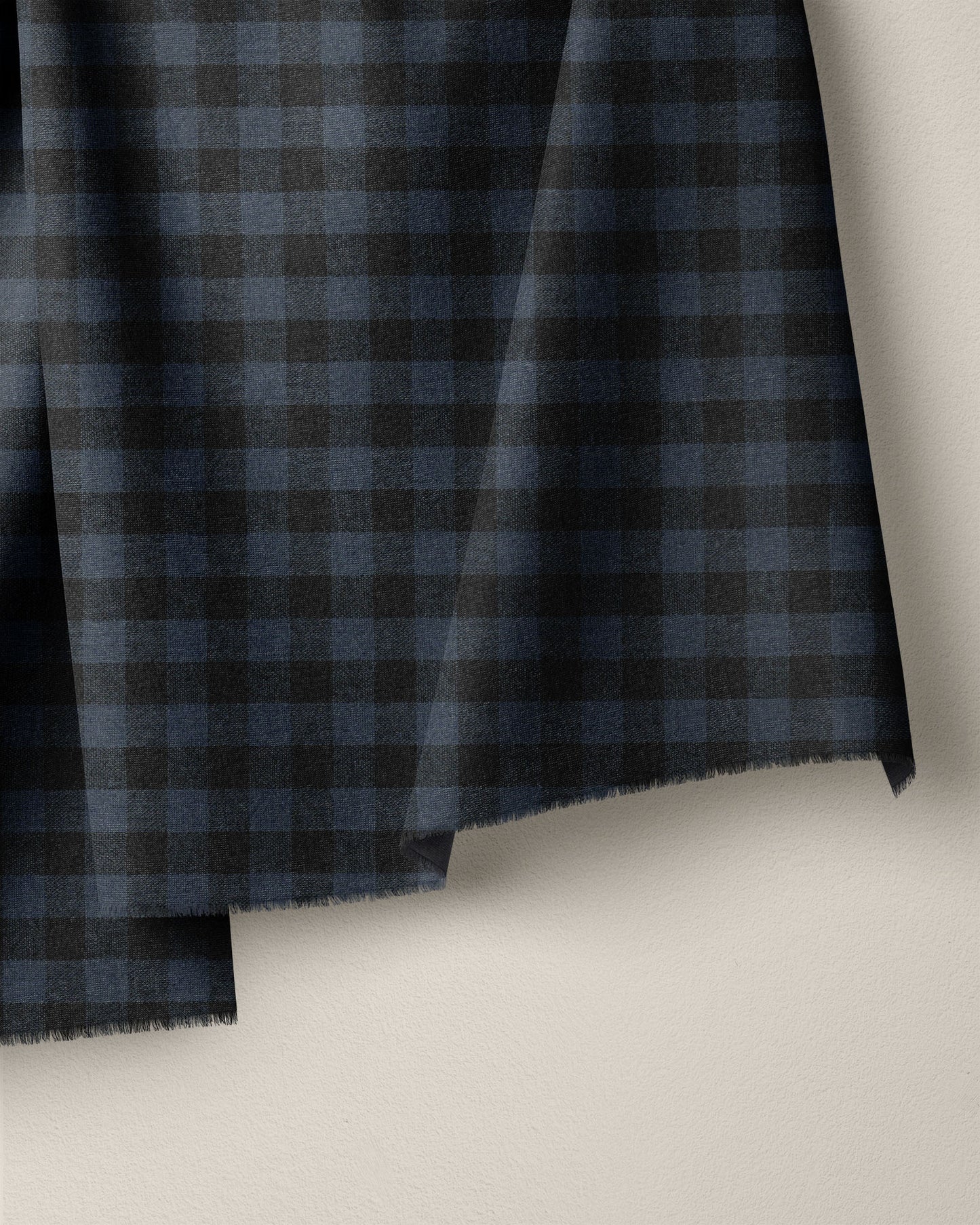 Medium Cotton Gingham Twilight - 1/2 Yard Remnant