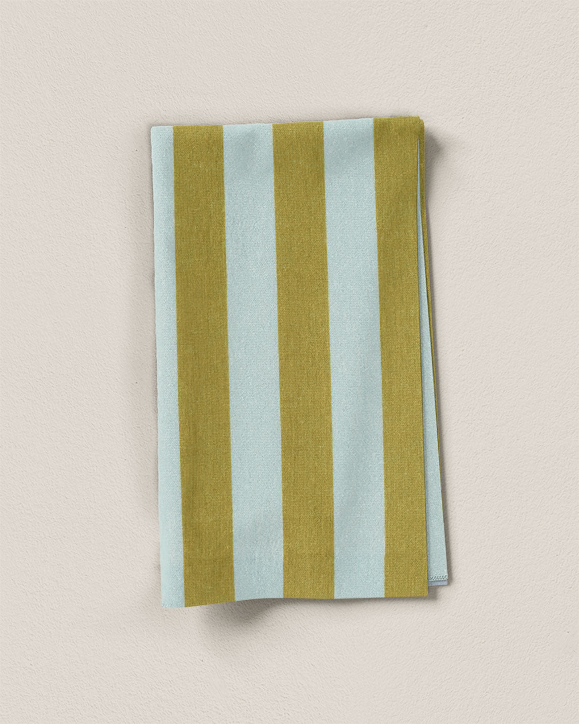 Avocado Sky Big Stripe Screen Print Cotton - 1/2 Yard Remnant